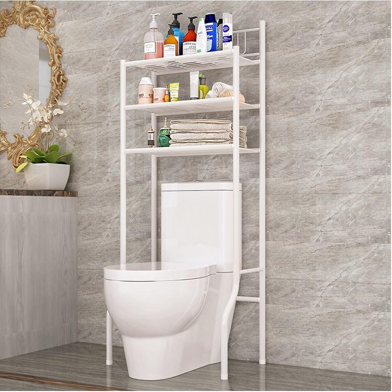 Kệ để đồ sau toilet , nhà tắm 3 tầng đa năng, tiết kiệm không gian