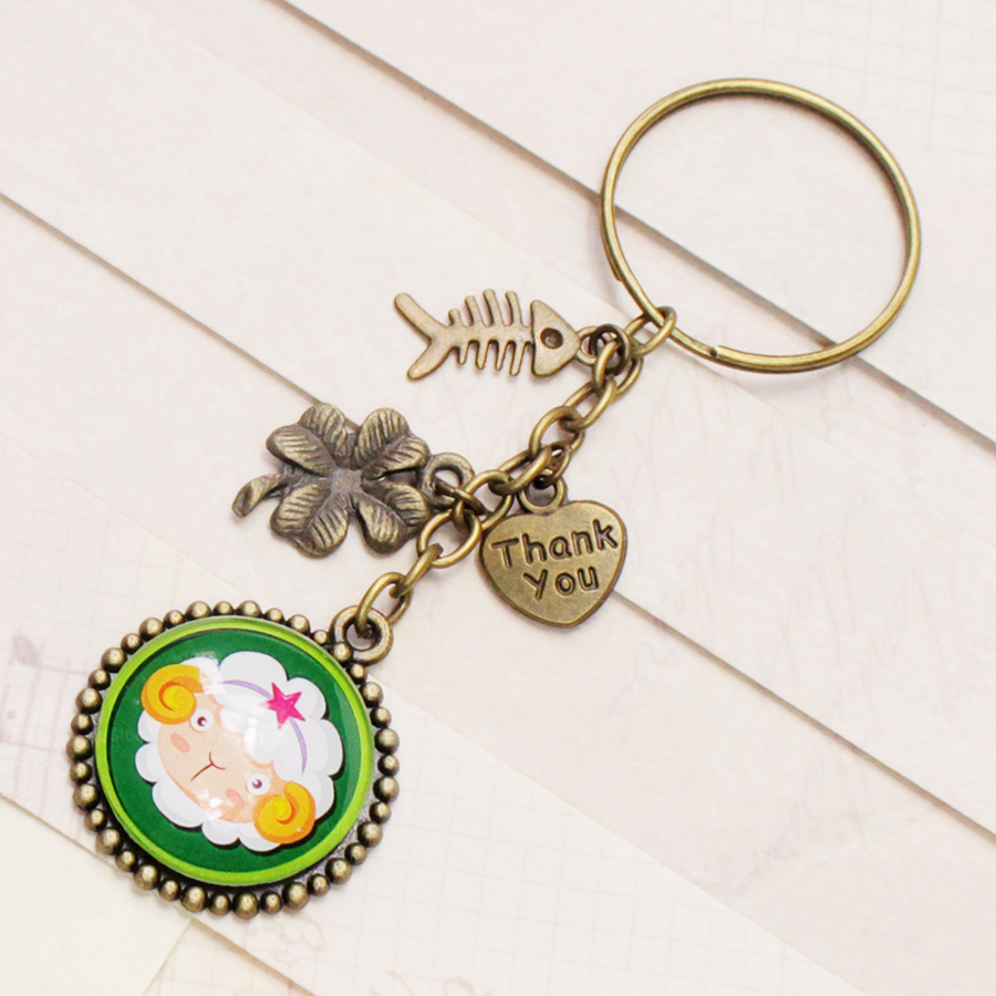 Móc khóa 12 cung hoàng đạo Zodiac màu sắc tươi sáng siêu đẹp 06646-MK0029