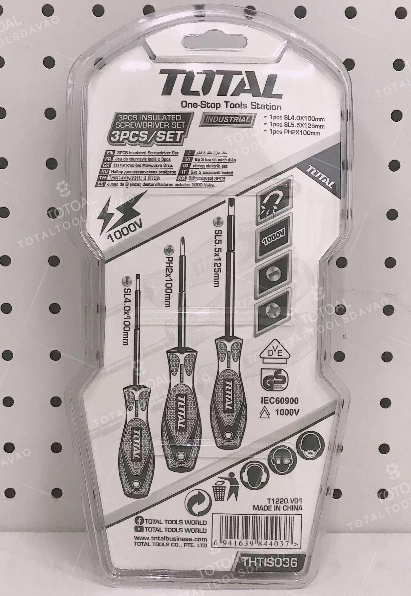 BỘ 3 TUA VÍT CÁCH ĐIỆN TOTAL THTIS036 - HÀNG CHÍNH HÃNG
