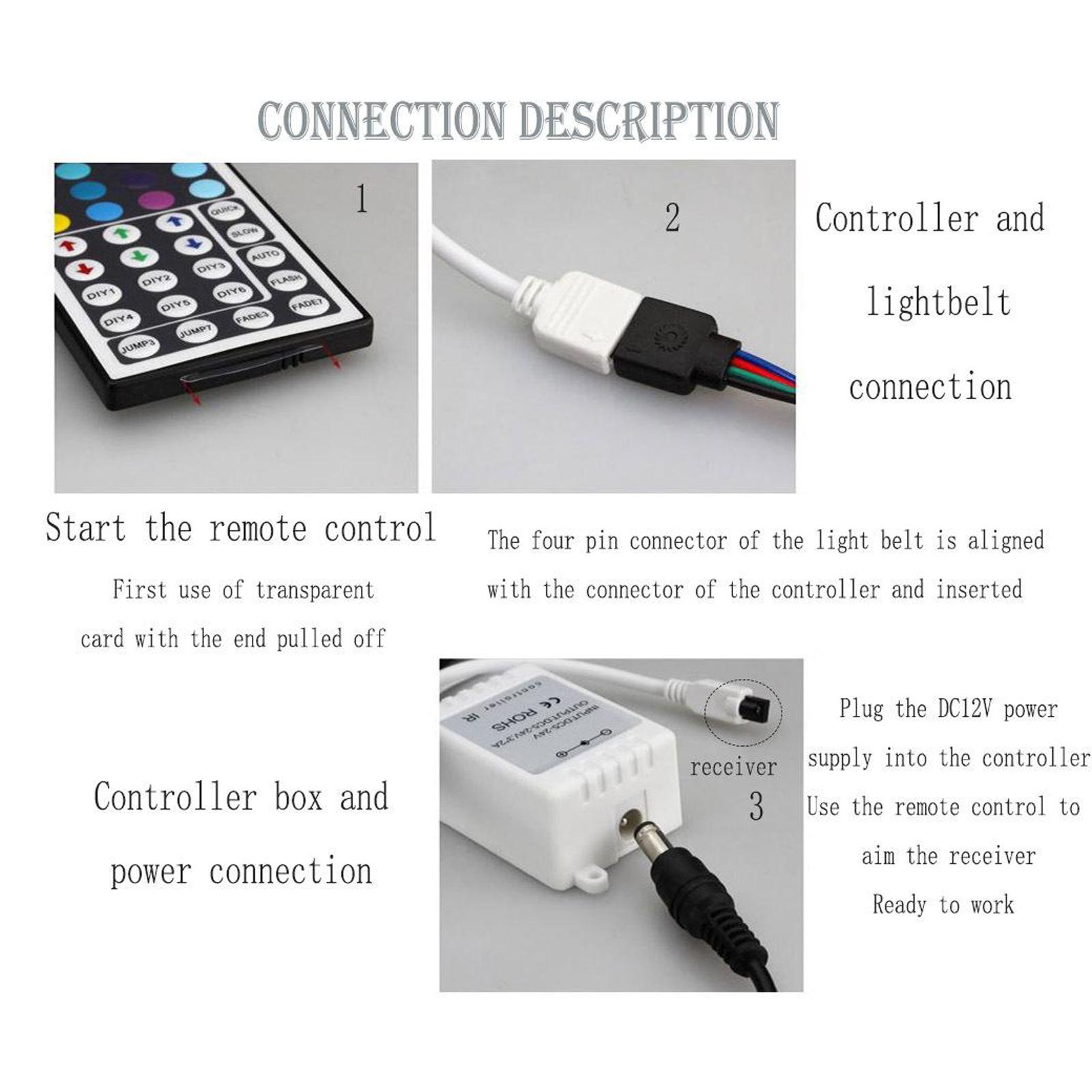 Home DC 12V LED Light Strips TV Decoration Lamp Kit