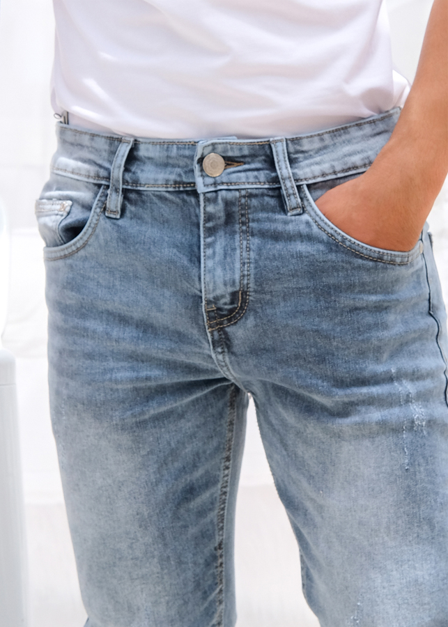 Quần Jean Nam Wash Bạc Dáng Trẻ Trung JEANBAC50 - Jean Bạc