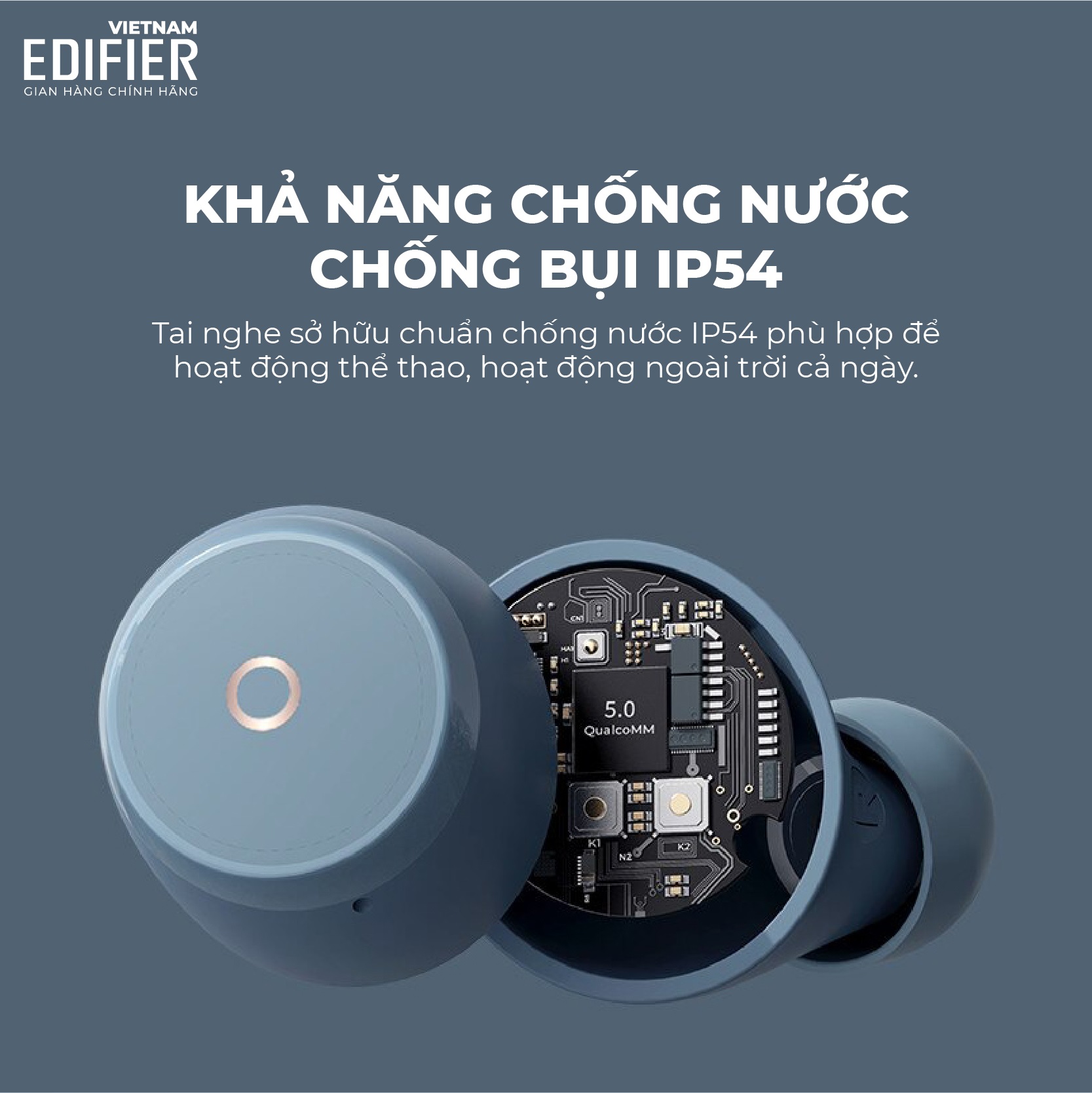 Tai nghe Bluetooth 5.0 EDIFIER X3 To-U Âm thanh Stereo - Chống nước IPX5 - Hàng chính hãng