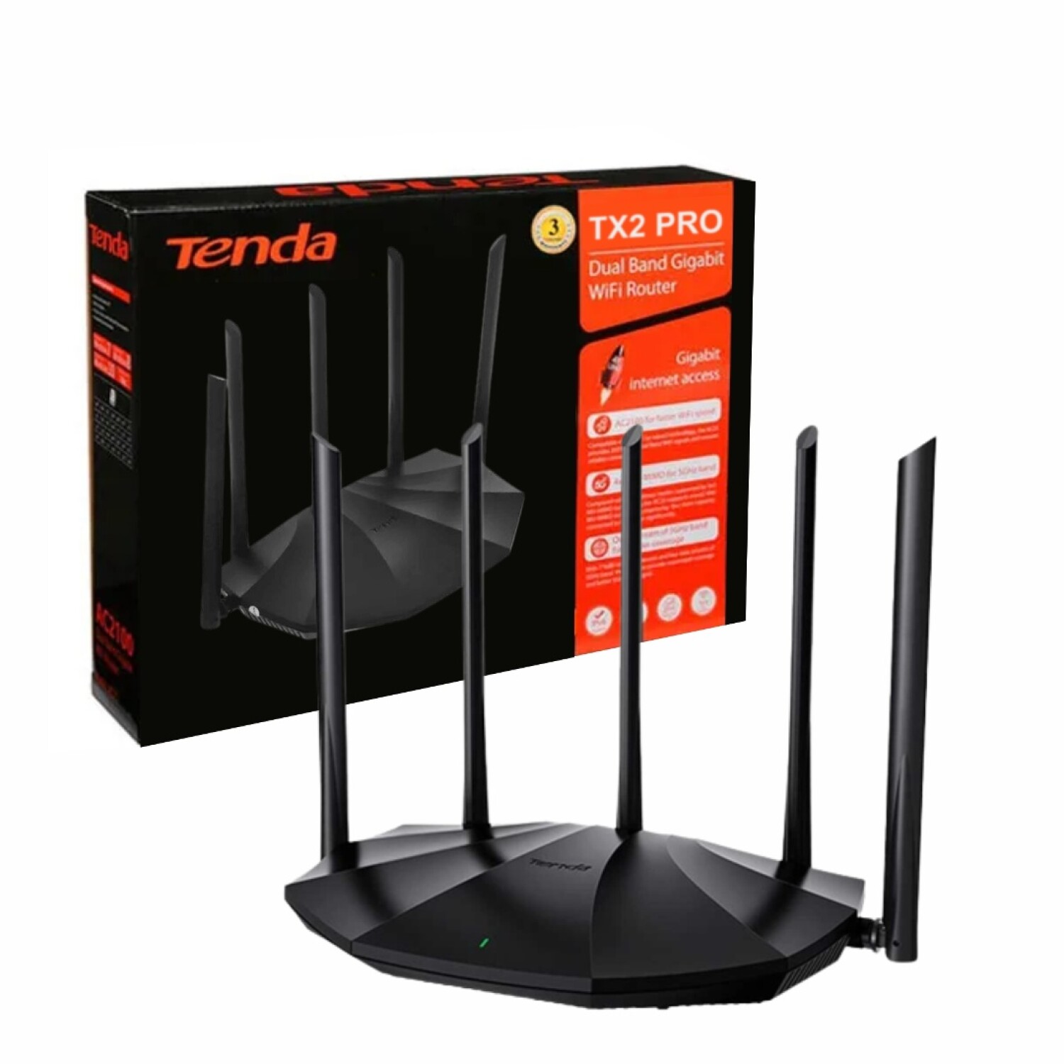 Bộ Phát WIFI Tenda TX2 PRO WIFI 6 Tốc Độ AX1500Mbps - Hàng chính hãng