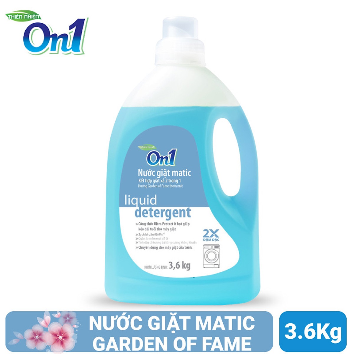 Nước giặt xả On1 hương Matic Garden Of Fame 3.6Kg - Sạch khuẩn, khử mùi, kết hợp giặt xả 2 trong 1 - N7002