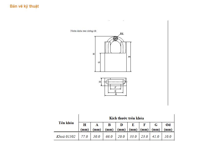 Ổ khóa cửa treo Việt Tiệp hợp kim chống cắt màu trắng 01402 / 01502 / 01602 được làm từ chất liệu hợp kim thép cao cấp, chống cắt và có độ bền cao, chịu nhiệt tốt