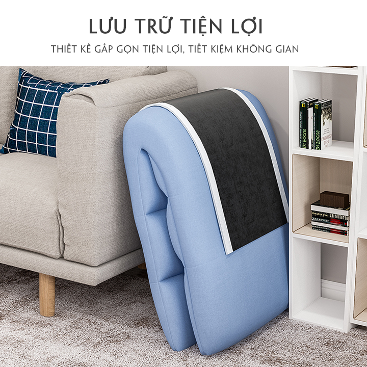 Ghế sofa lười tatami, Ghế tựa lưng kiểu Nhật vải mịn bồng mềm 5 cấp độ ngả lưng