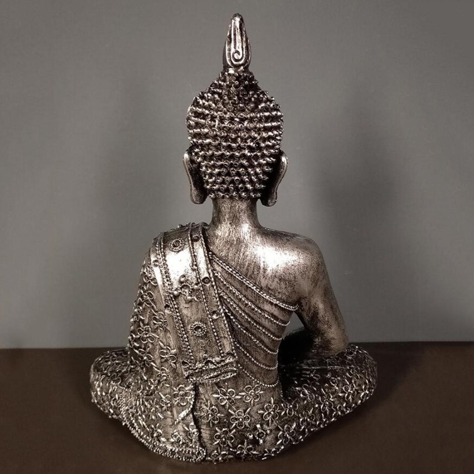 Candle Holder Resin Buddha Statue for Ornaments Garden Room A