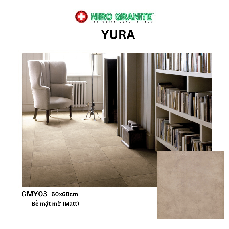 Gạch NIRO GRANITE GMY03 YURA - 60x60cm - 3 viên/thùng(1,08m2)