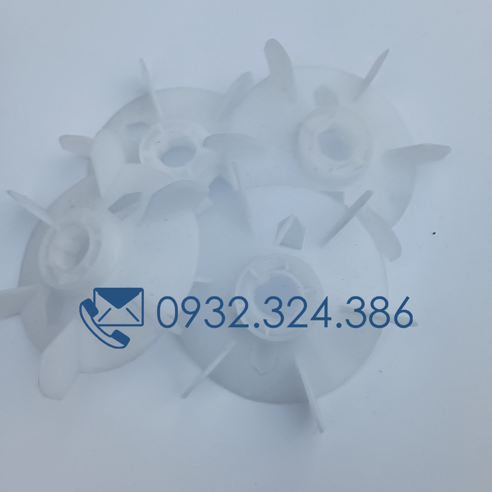 Cánh quạt làm mát động cơ Y100-4.6.8P, kích thước đường kính lỗ trục 28mm