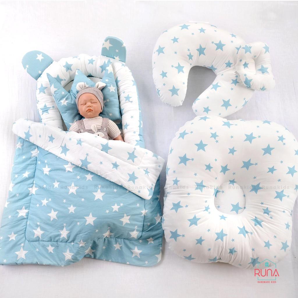 Combo nôi, chống trào ngược & phụ kiện khác cho trẻ sơ sinh RUNA KIDS chất liệu Cotton cao cấp mềm mịn, an toàn cho bé