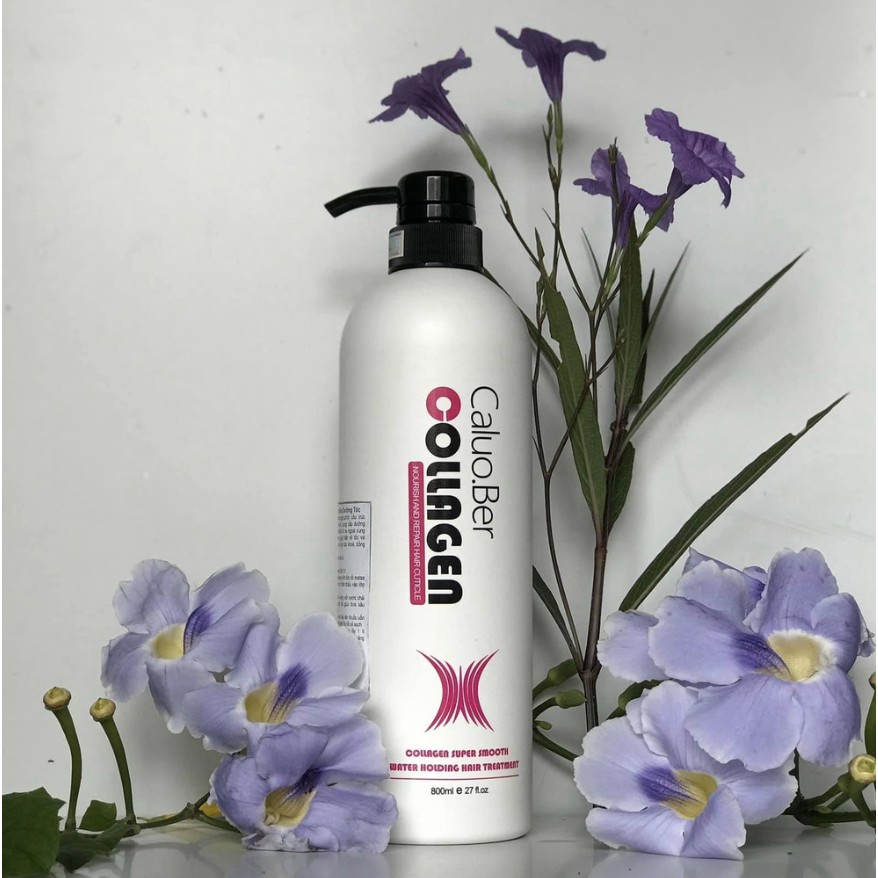 COLAGEN tươi phục hồi tóc hư tổn Supper Smooth Water Holding Hair Treatment CALUO.BER 800ml