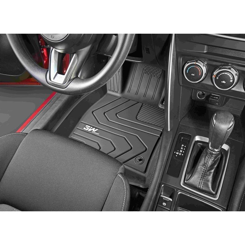 Thảm lót sàn xe ô tô MAZDA 3 2019 - nay nhãn hiệu Macsim 3W - chất liệu nhựa TPE đúc khuôn cao cấp - màu đen