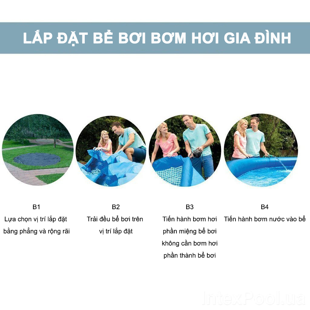 Bể bơi bơm hơi gia đình INTEX 28130(3m66*76)