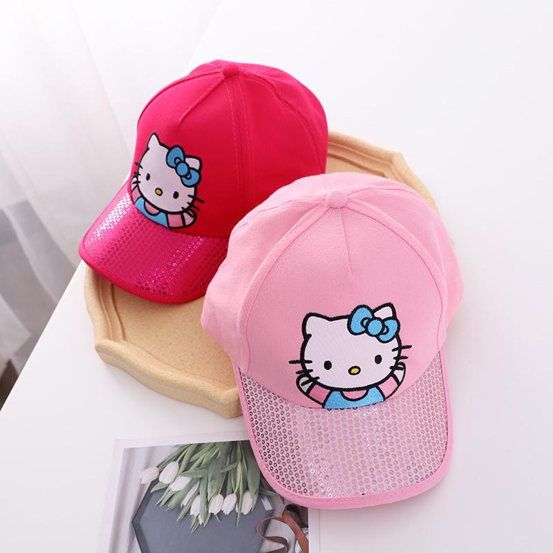 Mũ lưỡi trai cho bé gái từ 2-8 tuổi họa tiết hoạt hình Mèo Kitty cá tính dễ thương PK90
