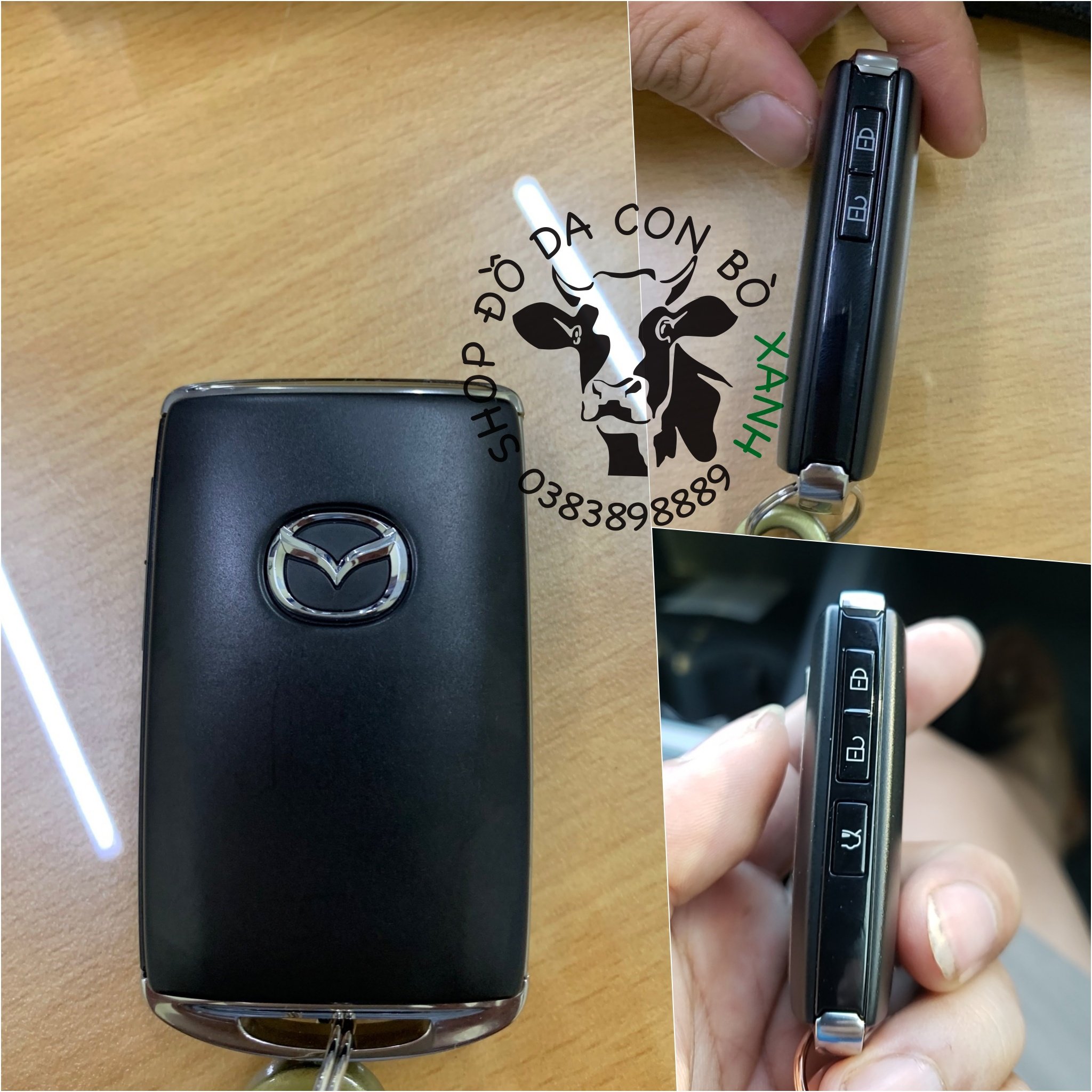 Bao Da Ép Phom dành cho Chìa Khoá mazda3, mazda CX3, CX30, CX8 2022, new CX5 2023 mẫu mới 003e