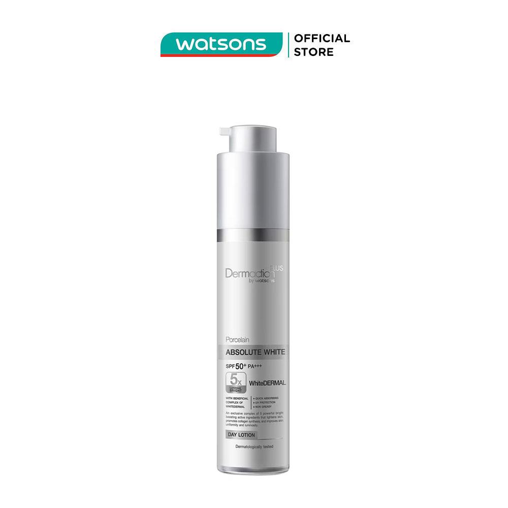 Kem Dưỡng Ban Ngày Dermaction Plus By Watsons Day Lotion SPF50 Chống Nắng Sáng Da Ngừa Thâm Sạm 50ml