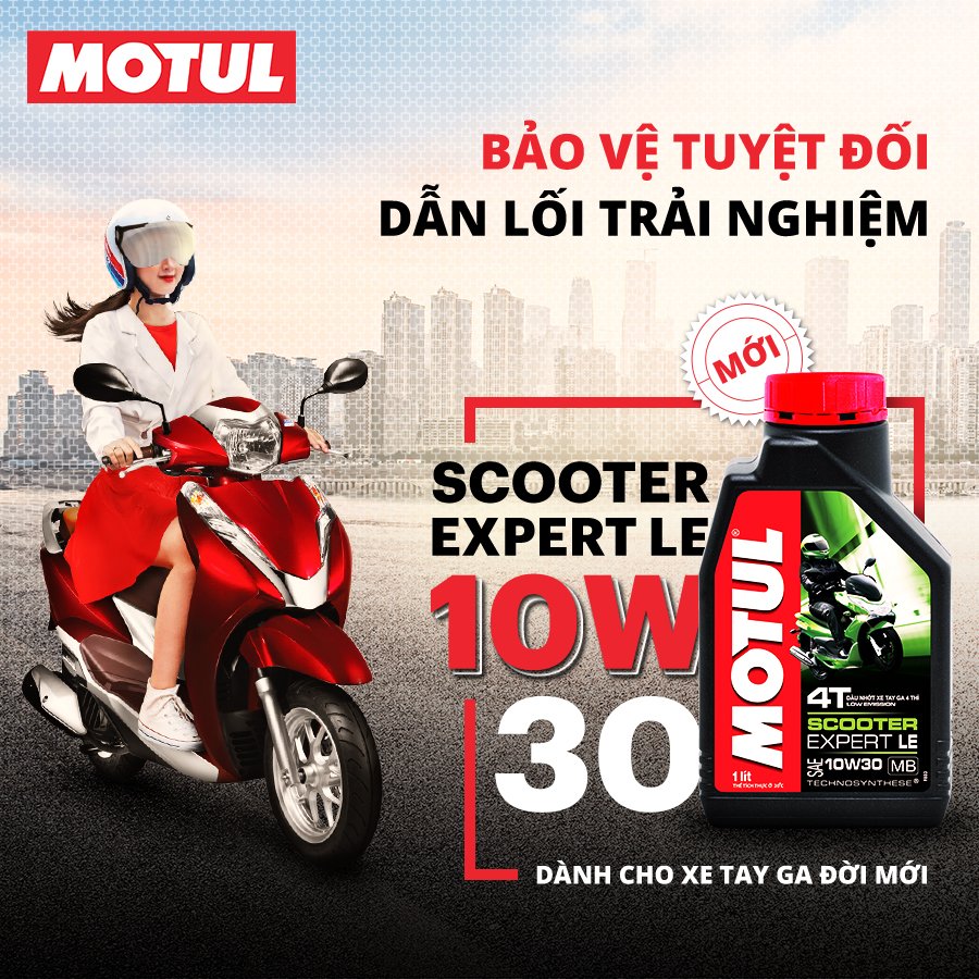 Dầu nhớt xe tay ga MOTUL SCOOTER EXPERT LE 4T 10W30