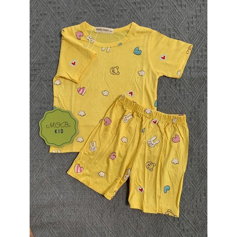 BỘ CỘC TAY SIZE ĐẠI THUN LẠNH HOẠ TIẾT NHÀ- CỪU CHO BÉ TỪ 19 -26kí