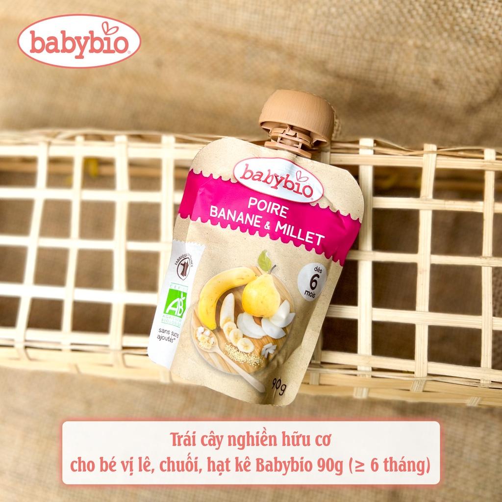 Trái cây nghiền hữu cơ cho bé Babybio 90g (≥ 6 tháng)