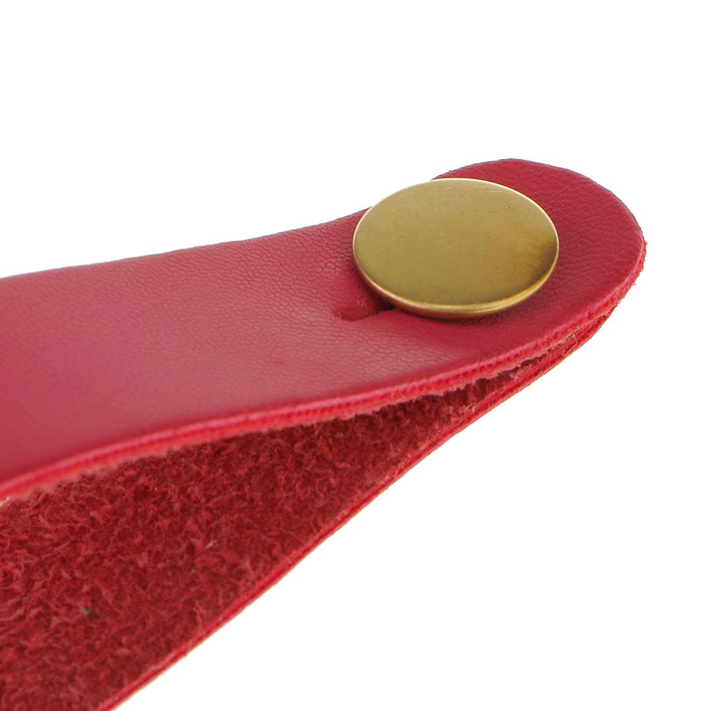 Sunnimix 2 Cái Phân Da Guitar Acoustic Dây Nút Headstock Bộ Chuyển Đổi Đen/Đỏ Dụng Cụ Âm Nhạc Phụ Kiện