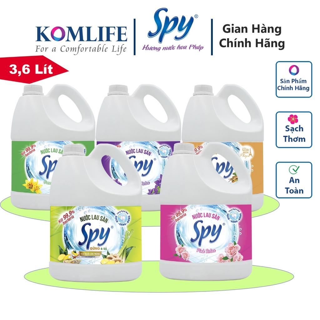 Nước lau sàn SPY 3600 ml hương XANH Blossom relax thư giãn thoải mái khử mùi hôi tanh, giúp xua đuổi côn trùng