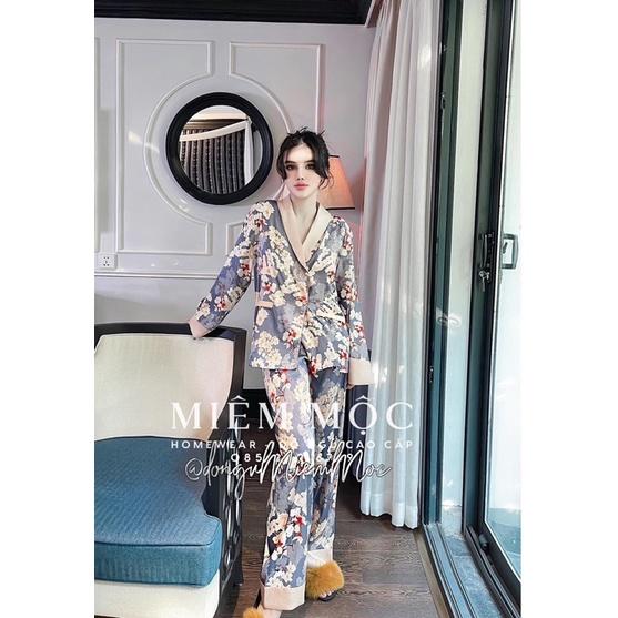 Bộ Pyjama QC siêu hot cổ vét độc lạ sang chảnh