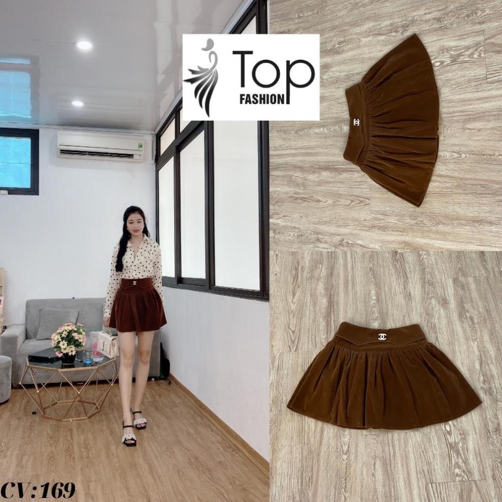 Chân Váy Nhung Xòe Bồng,Chân Váy Nhung Kiểu Dáng Xòe Cạp Đính Cao Cấp , Có Quần Đùi Bên Trong Co Dãn 4 Chiều