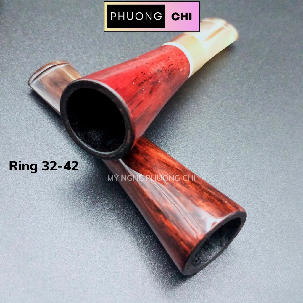 Tẩu Bắt Tóp Xì_Gà mini Ring 32-42 chất liệu sừng nối gỗ khắc logo - quà tặng ý nghĩa cho sức khỏe nam giới | Mỹ Nghệ Phương Chi