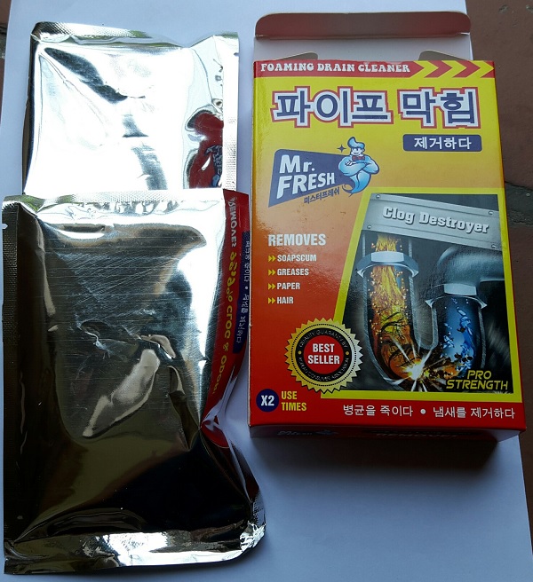 Bộ 2 Hộp bột thông cống Mr Fresh Hàn Quốc 200g