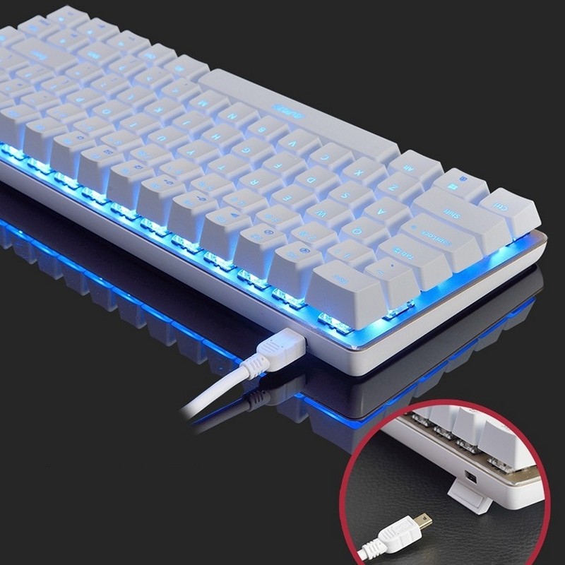 Bàn phím cơ mini gaming GEEK AK33 White Chống ồn - Hàng nhập khẩu