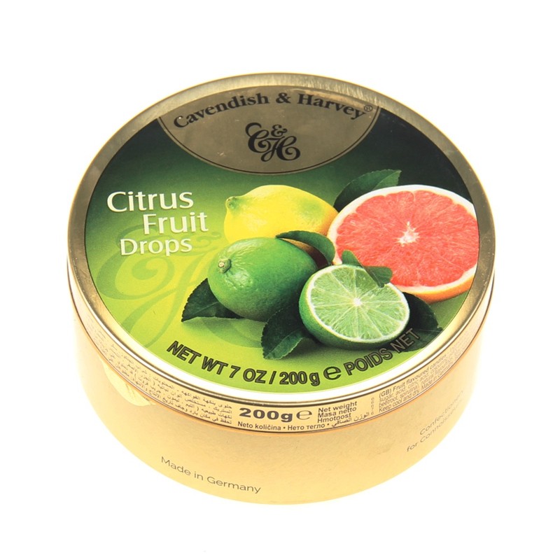 Kẹo trái cây Cavendish & Harvey vị Citrus Fruit Drops hộp 200gr
