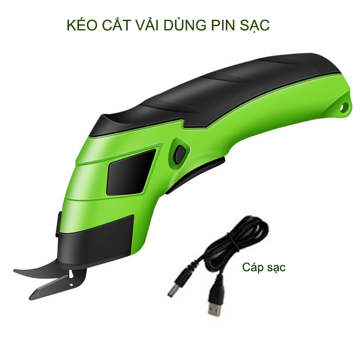 Máy cắt vải cầm tay chạy pin sạc, cắt vải-da-bìa carton-tấm nhựa PVC đa năng