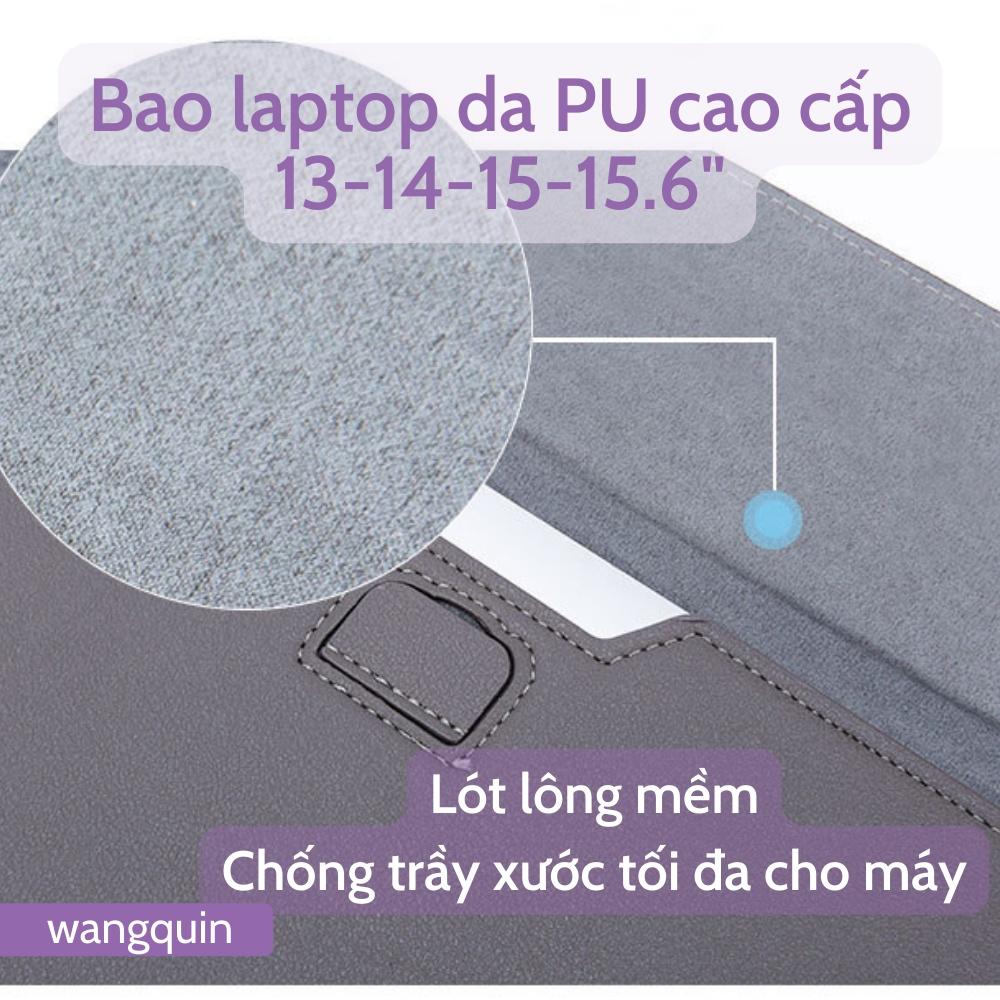 Túi đựng bảo vệ tích hợp giá đỡ cho MacPro Asus Acer 11.6&quot; / 13.3&quot; / 14&quot; / 14.6&quot; Da PU cao cấp nhiều màu Bao Laptop