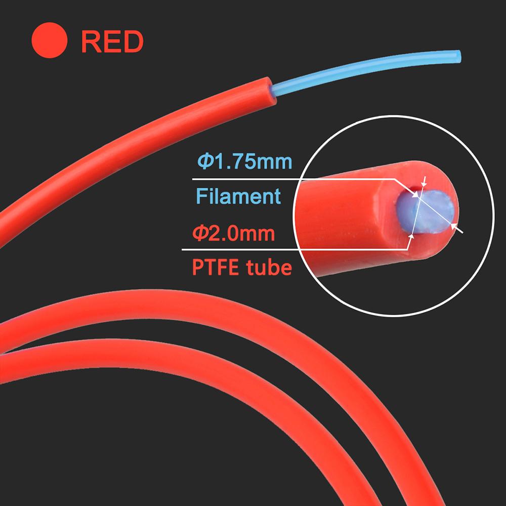 3DSWAY 3D Máy In Phần 1M 2M PTFE Ống Teflonto Ống Bowden Đùn 1.75Mm ID2mm OD4mm Có Cắt Capricornus ống Cho Ender3