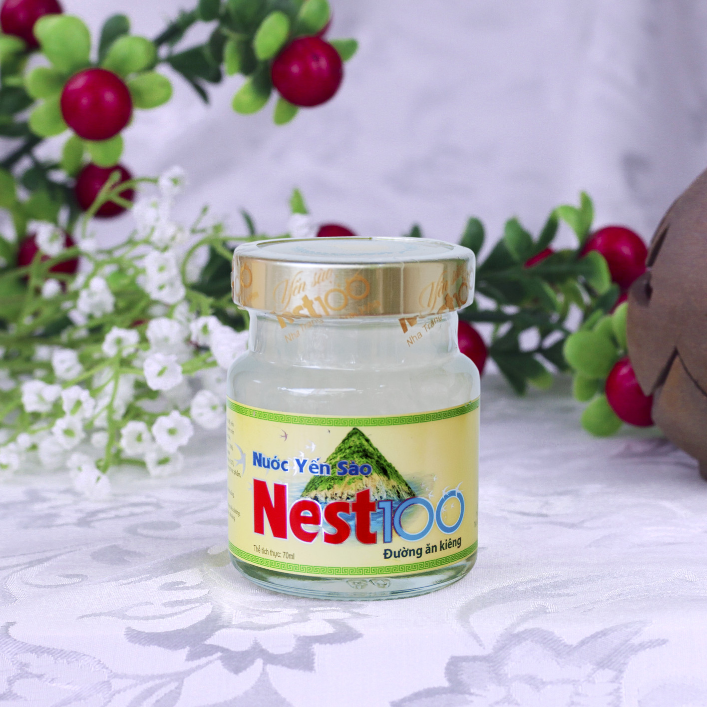 Nước Yến Sào Nest100 Đường Ăn Kiêng - Hộp 1 lọ 70ml