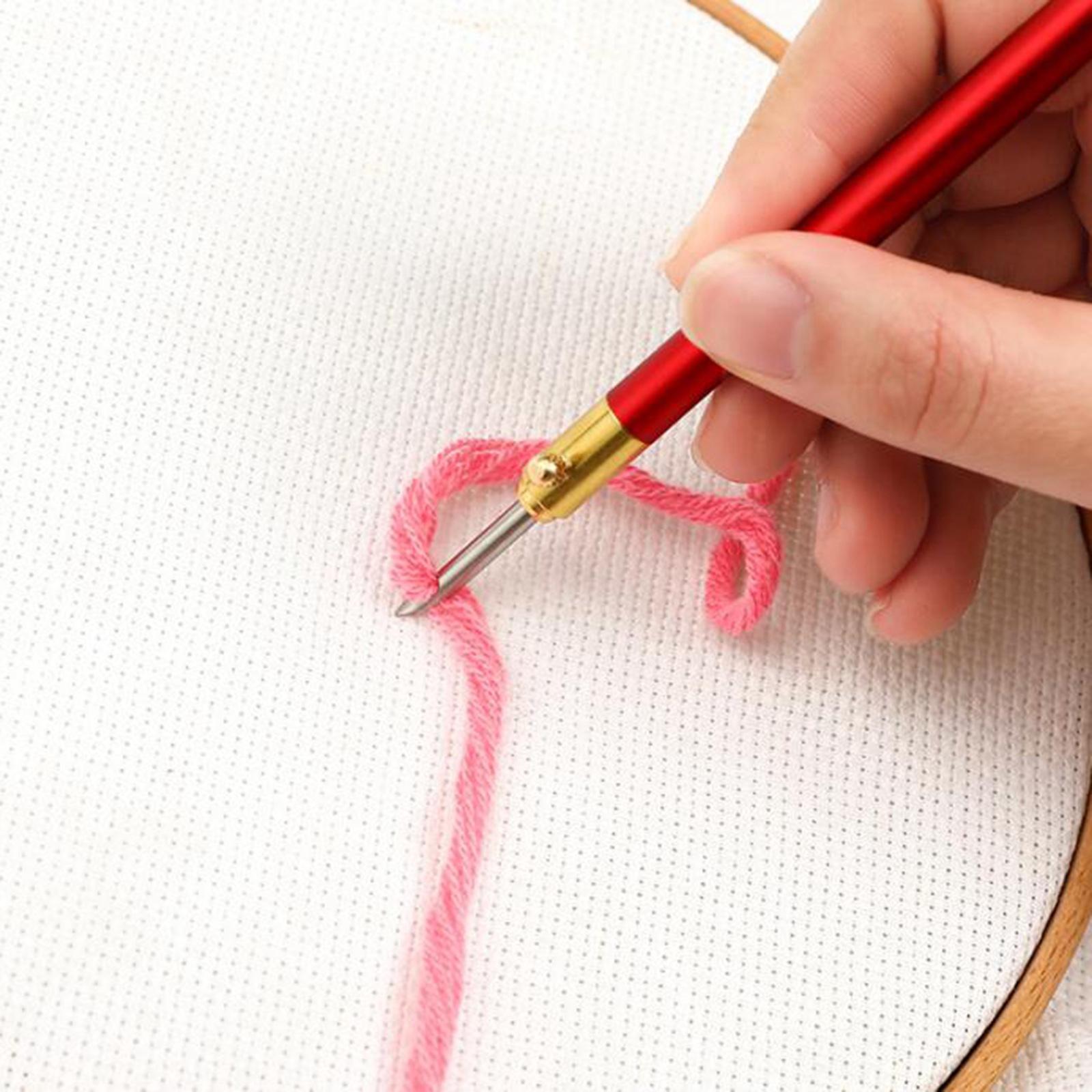 2-7pack Embroidery Punch Needle Pen Sewing Kit Knitting Tool 3Pcs Needle 1Pc