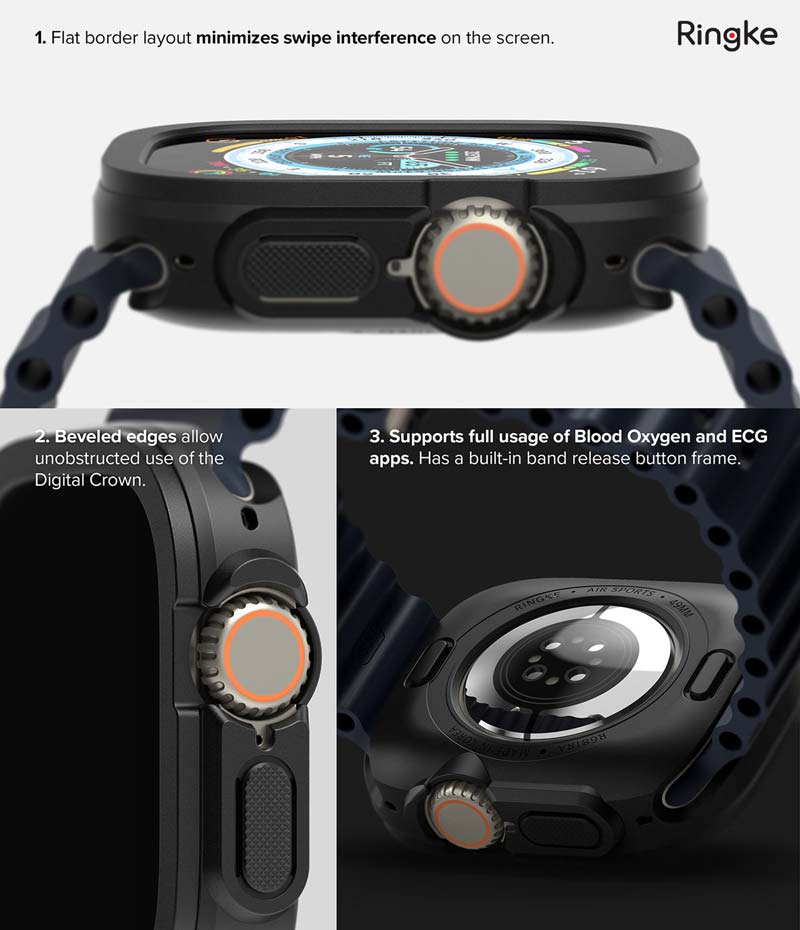 Ốp dành cho Apple Watch Ultra 2/1 RINGKE Air Sports - Hàng Chính Hãng