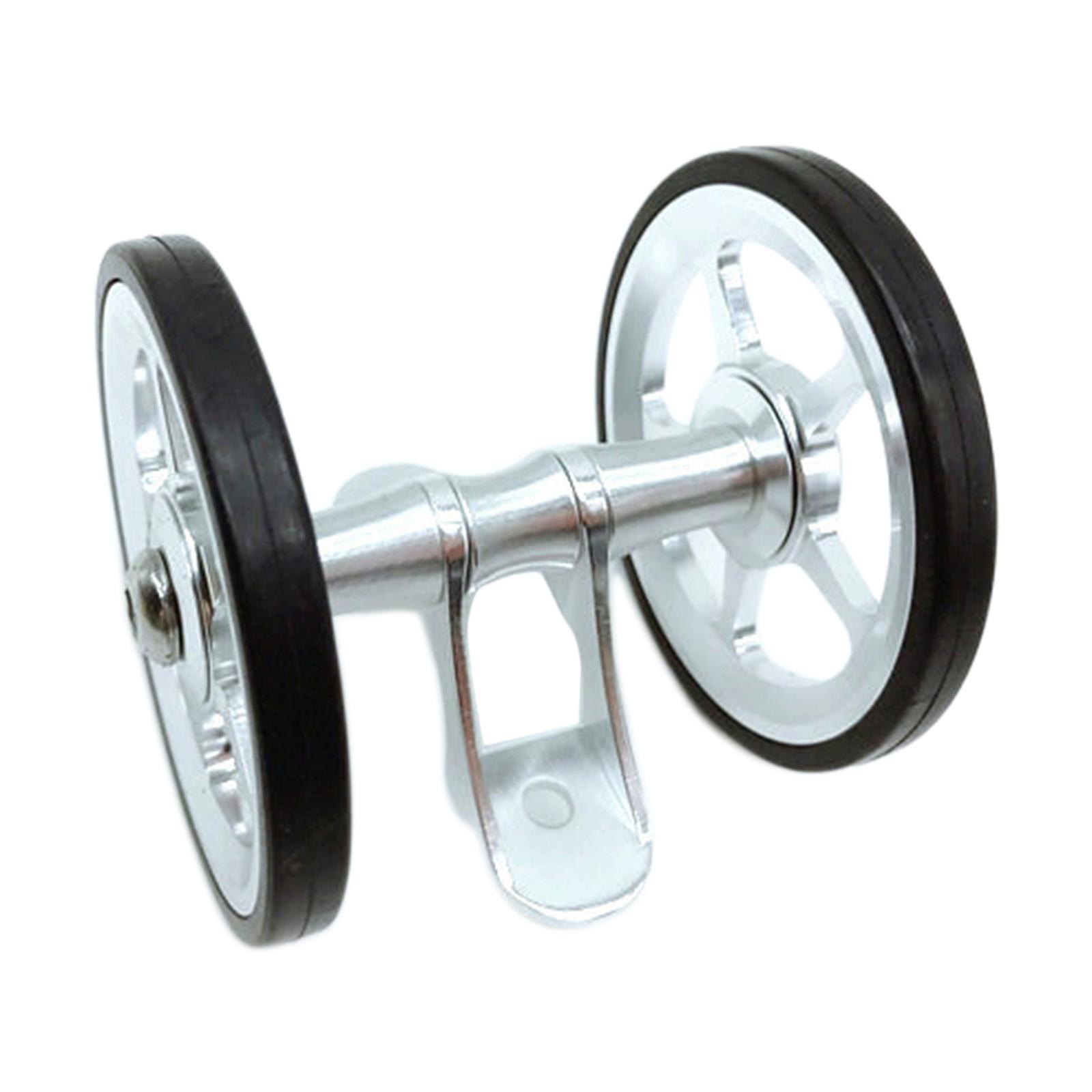 Deluxe Folding Bike Easy Wheel 6cm Transportation Carrying Mud Guard Easywheel Solid Bicycle Travel Mudguard Roller Fits Brompton