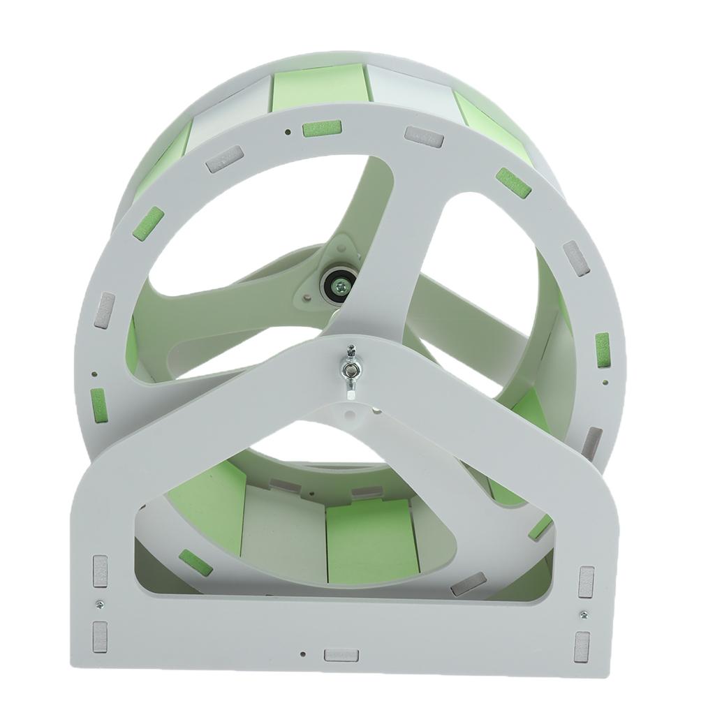 Mouse Wooden Exercise Wheel Silent Hamster Running Wheel Pet Toy Wheel Green