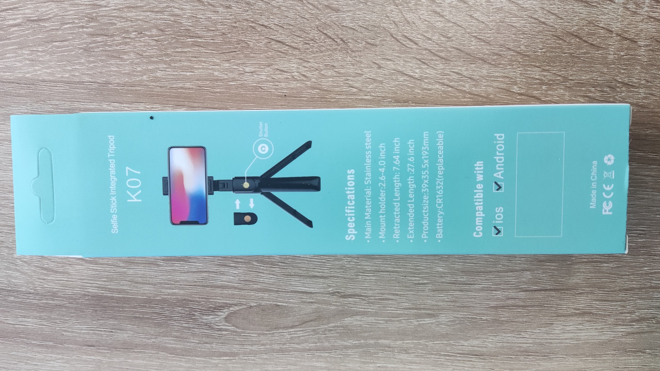 Gậy selfie K07 kết nối bluetooth kèm gậy tripod đa năng - Hàng chính hãng