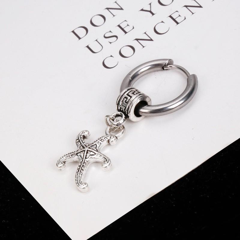 Bông tai khoen tròn đầu lâu cực chất