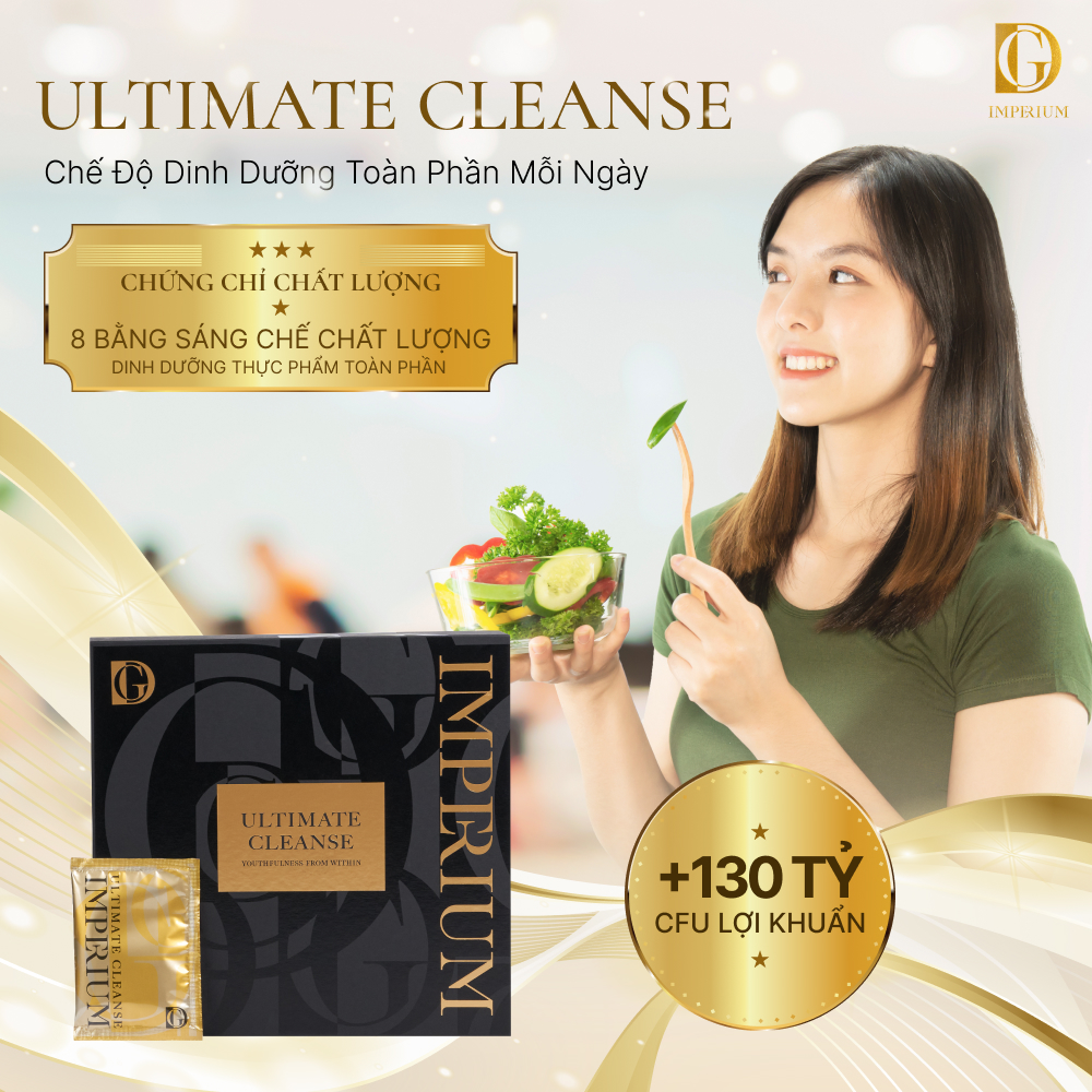 Thức uống dinh dưỡng IMPERIUM ULTIMATE CLEANSE hỗ trợ giải độc, phục hồi và trẻ hóa cơ thể cho một cuộc sống tràn đầy năng lượng, thích hợp để tặng cho bạn bè, cấp trên và người thân