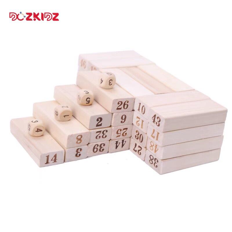 Đồ chơi gỗ thông minh - Bộ rút gỗ Jenga 48 thanh size to - DOZKIDZ