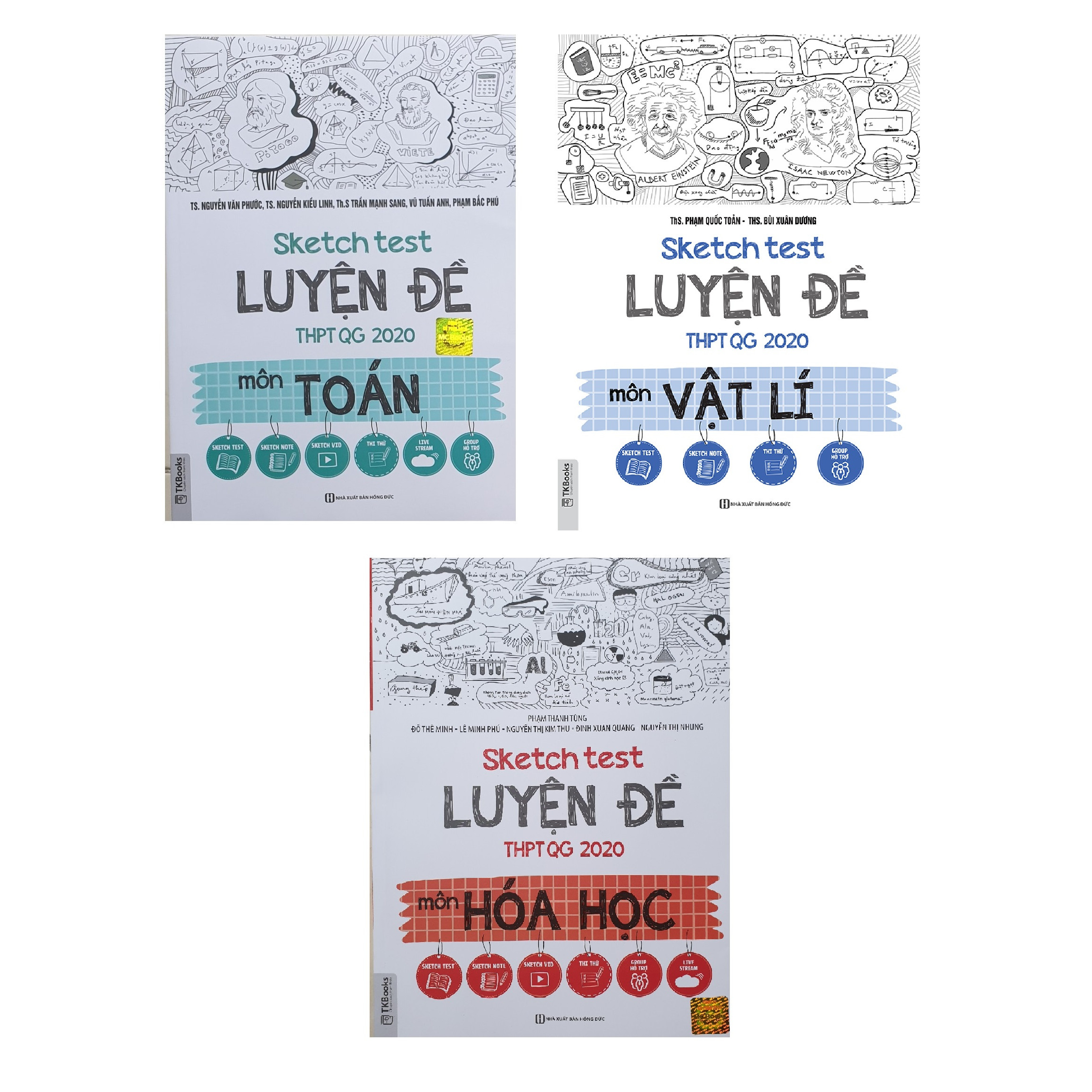 Sách Sketch Test Luyện Đề THPT QG 2020 Toán, Vật Lý, Hóa Học, Vở 72 trang, Sketch Note, Tổng hợp các đề thi thử cập nhật mới nhất