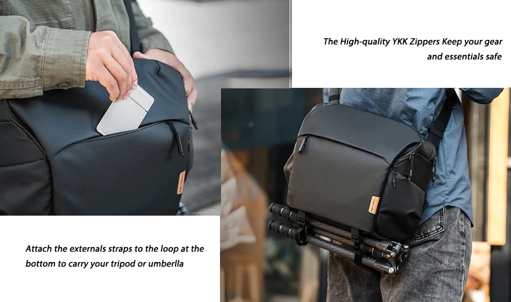 Túi máy ảnh PGYTECH OneGo Shoulder Bag 10L (Obsidian Black) - Hàng chính hãng