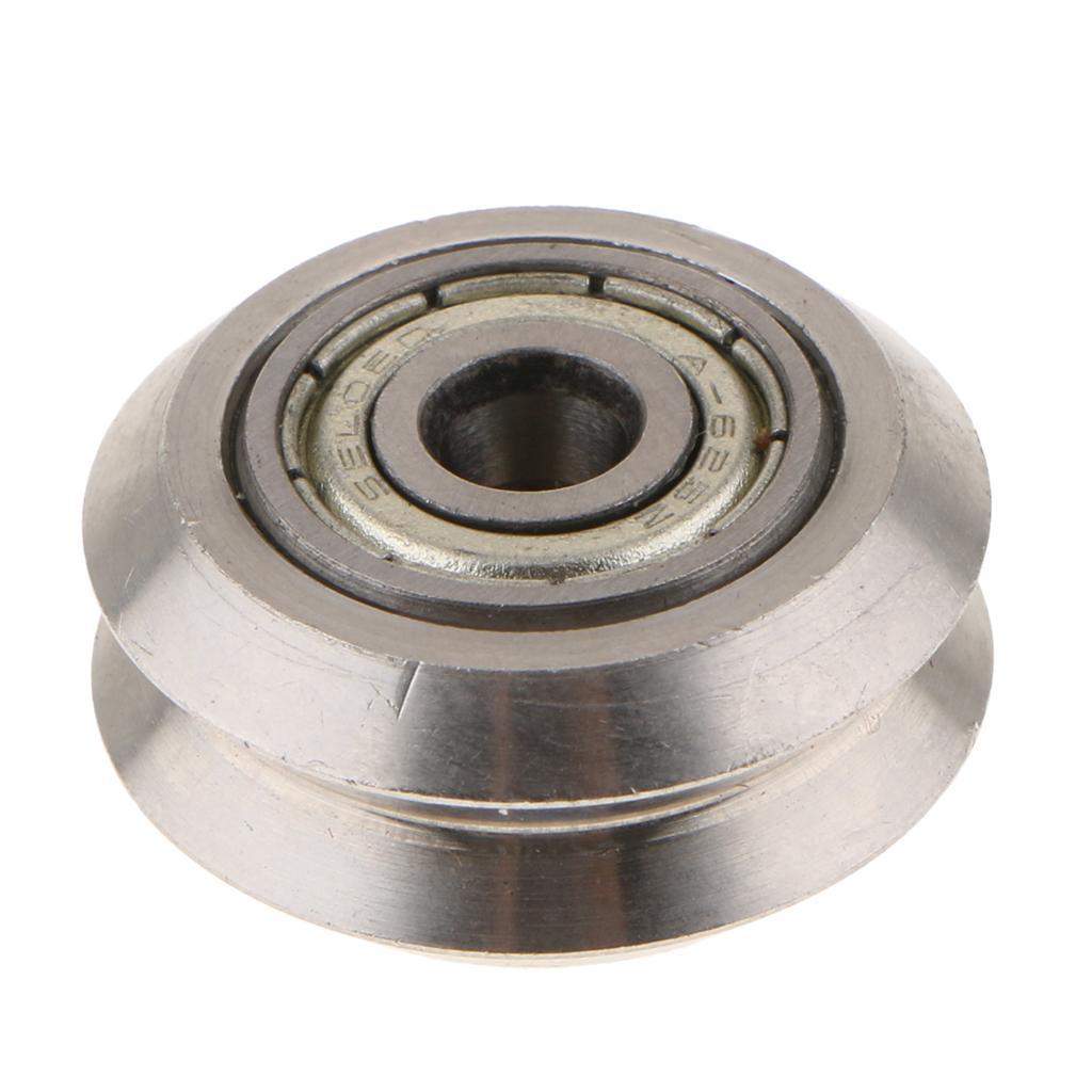 Stainless Steel 3D Printer Double-V Type Slot Metal Wheel Gear With Bearings