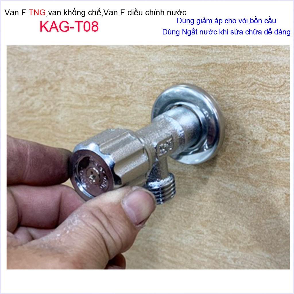 Van giảm áp lực nước KAG-T08, van F TNG đồng nguyên chất bền bỉ sử dụng tốt, van khống chế điều chỉnh nước