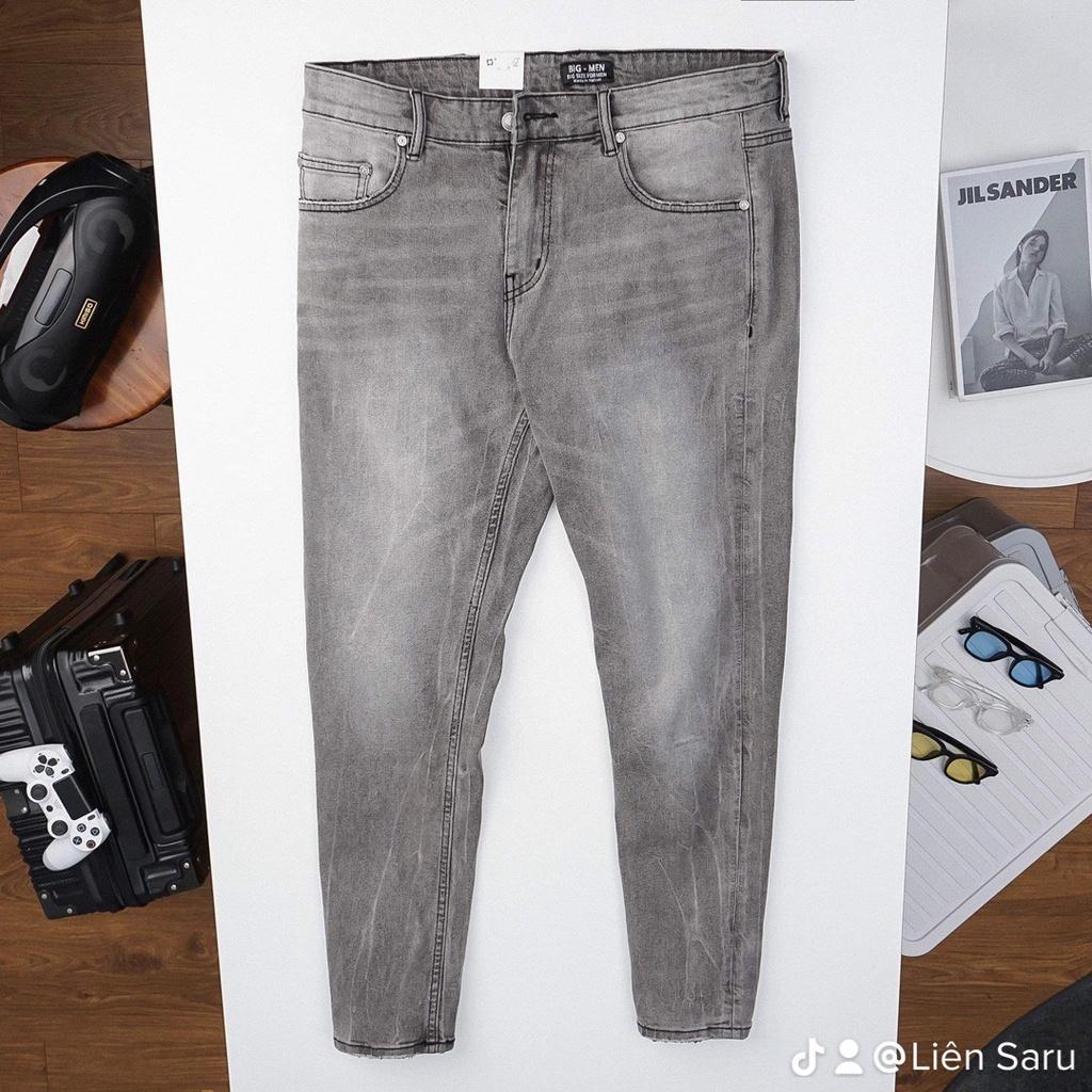 Quần jean co giãn thời trang tông đen, xám bigsize nam tới 140kg