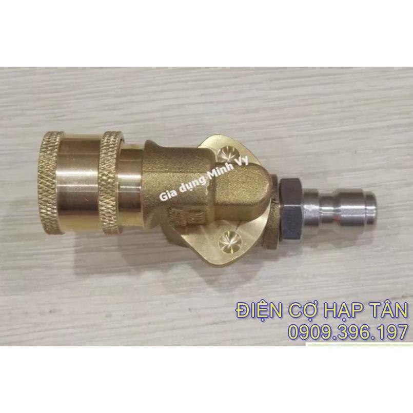 Khớp xoay điều chỉnh 3 góc nối nhanh béc súng xịt rửa của máy rửa xe - Ren nối nhanh 1/4 inch