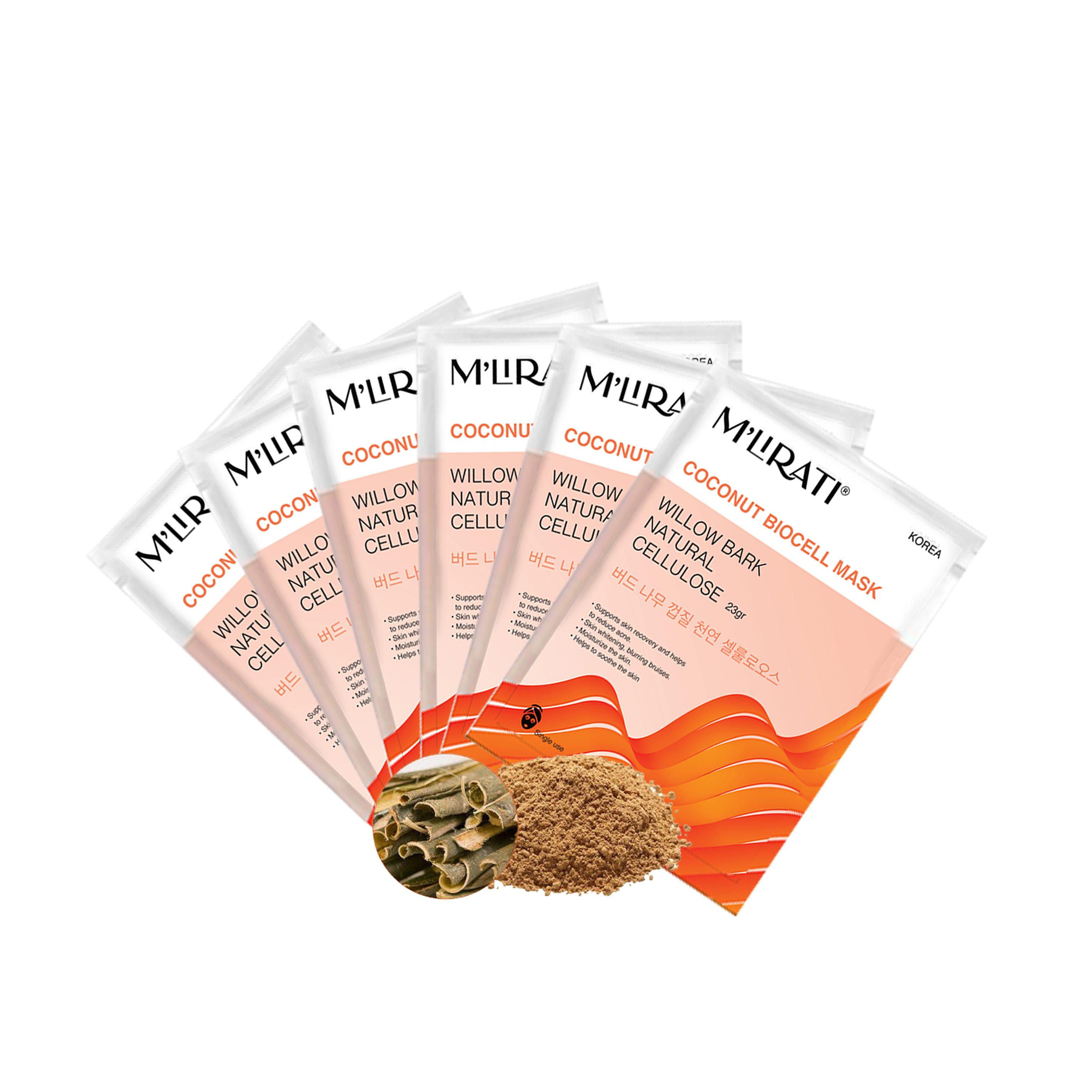 Willow Bark Natural Cellulose (Combo 6 Mặt Nạ Sinh Học Dành Cho Da Mụn) - M'Lirati